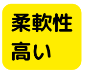 柔軟性 高い